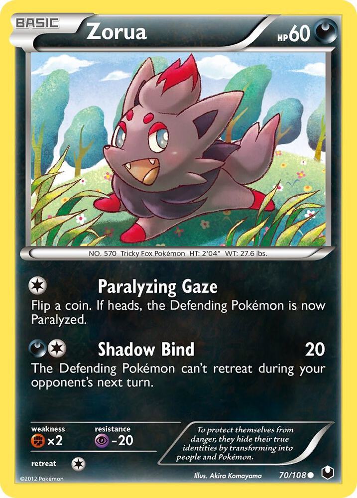 Zorua (70) 70/108 card from Dark Explorers