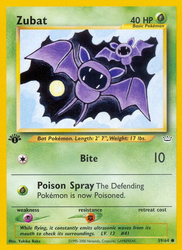 Zubat 59/64 card from Neo Revelation