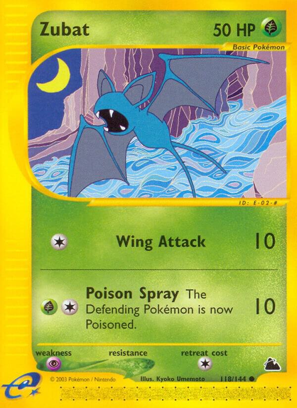 Zubat (118) 118/144 card from Skyridge