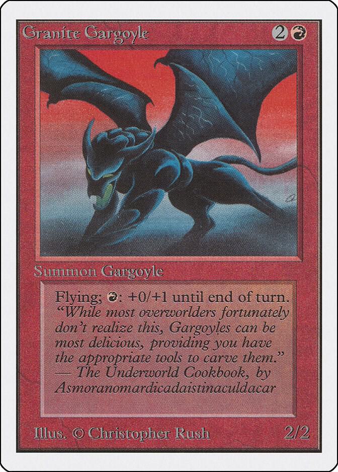 Granite Gargoyle card from Unlimited Edition