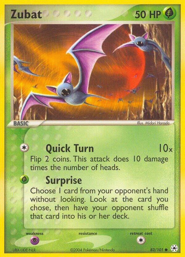Zubat 83/101 card from Hidden Legends