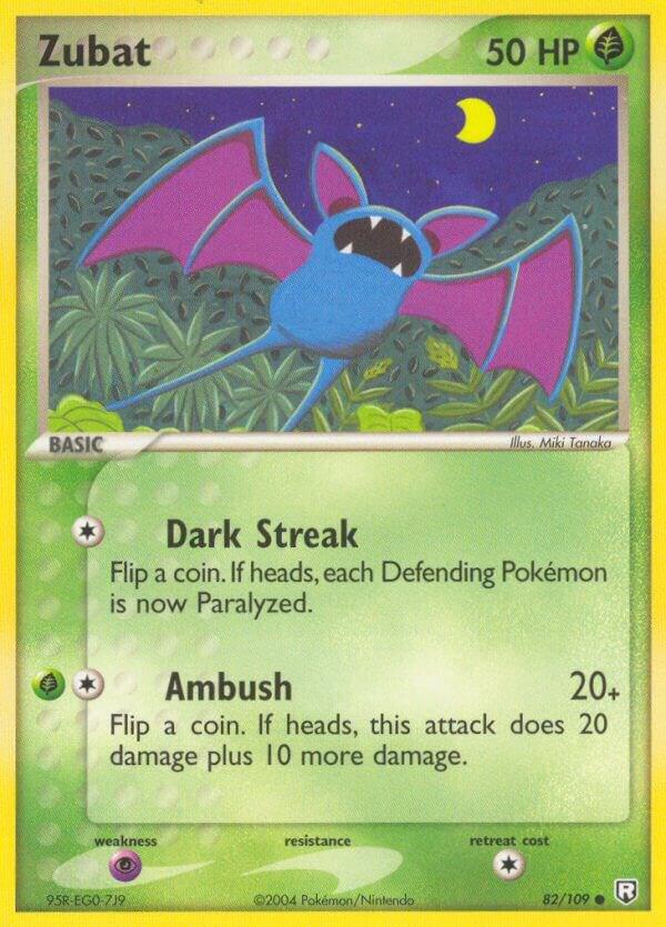 Zubat 82/109 card from Team Rocket Returns