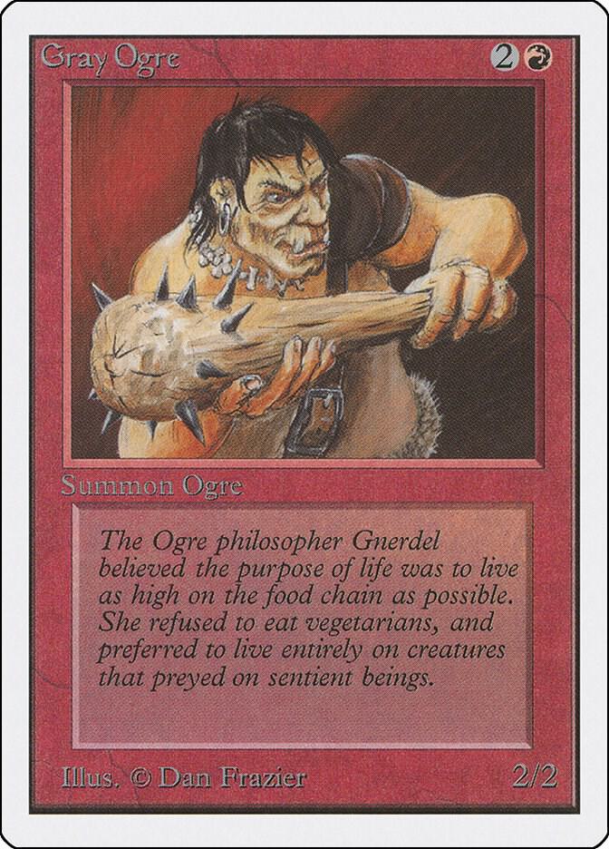 Gray Ogre card from Unlimited Edition