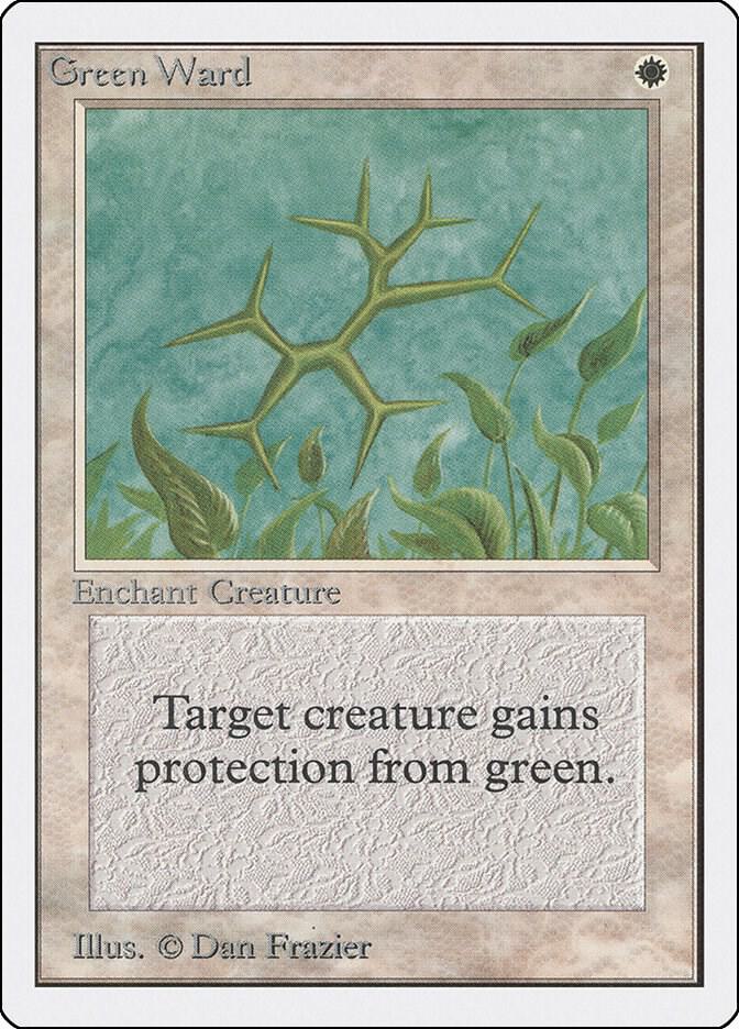 Green Ward card from Unlimited Edition
