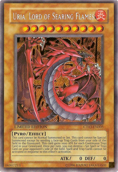 Uria, Lord of Searing Flames CT03-EN005 card from 2006 Collectors Tin