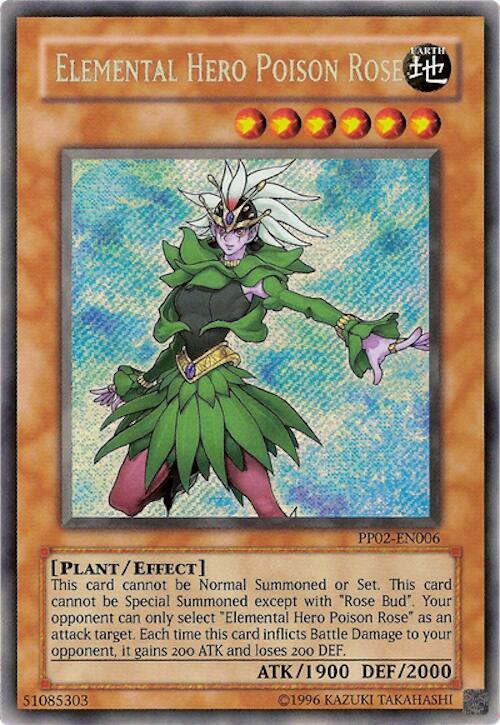 Elemental Hero Poison Rose PP02-EN006 card from Premium Pack 2