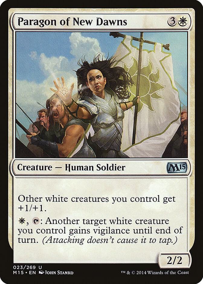 Paragon of New Dawns 23 card from Magic 2015 (M15)