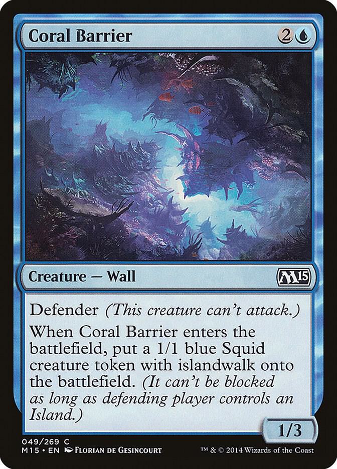 Coral Barrier 49 card from Magic 2015 (M15)