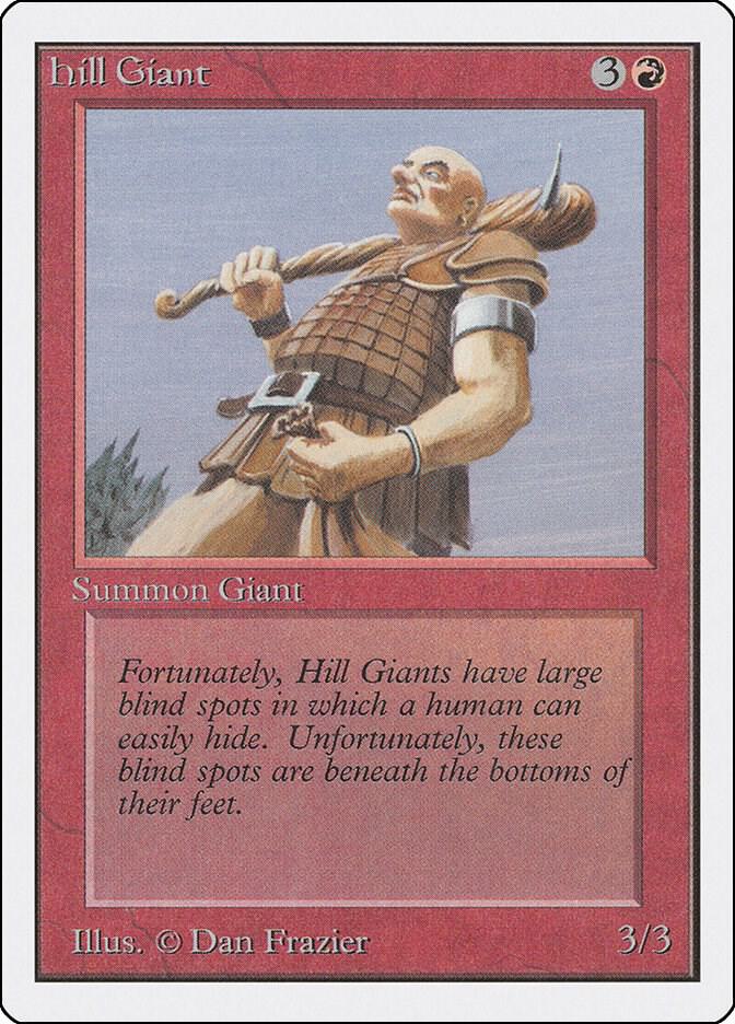 Hill Giant card from Unlimited Edition