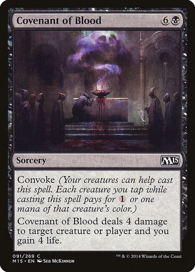 Covenant of Blood 91 card from Magic 2015 (M15)