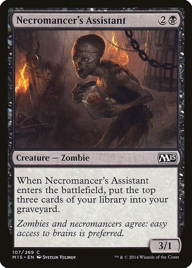 Necromancer's Assistant 107 card from Magic 2015 (M15)