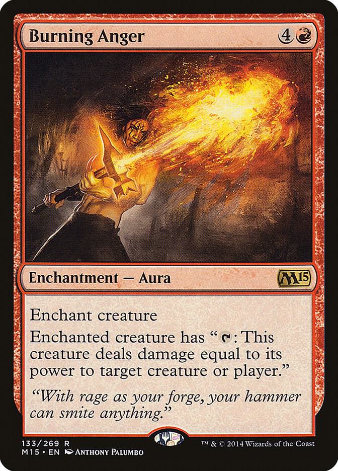 Burning Anger 133 card from Magic 2015 (M15)