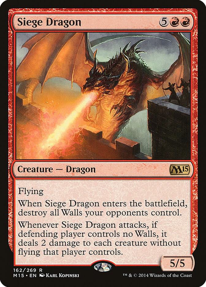 Siege Dragon 162 card from Magic 2015 (M15)