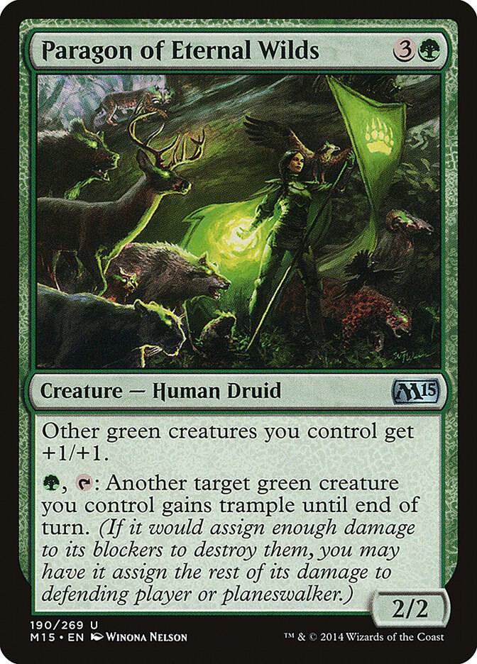 Paragon of Eternal Wilds 190 card from Magic 2015 (M15)