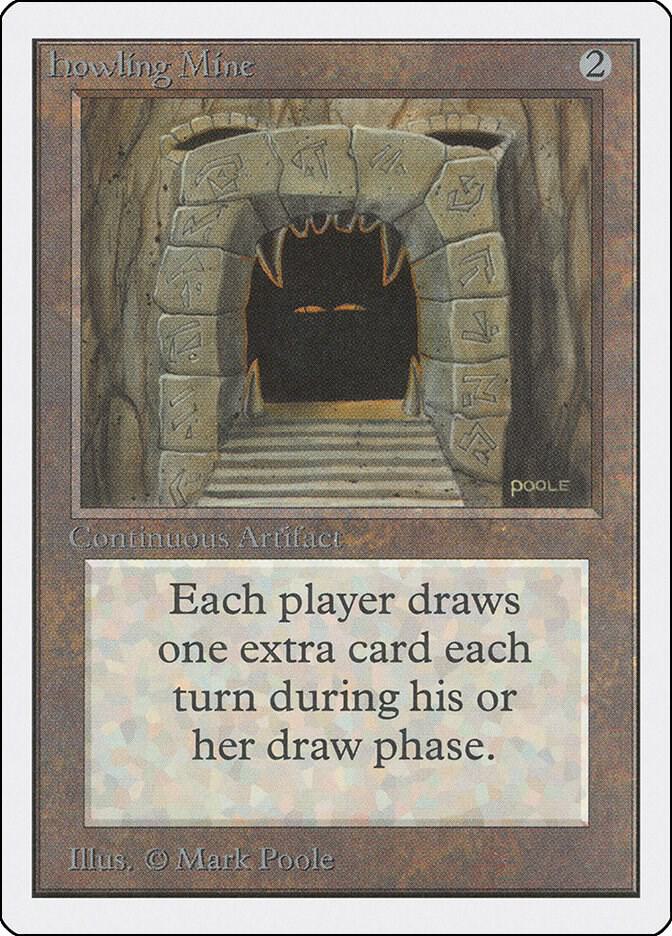 Howling Mine card from Unlimited Edition