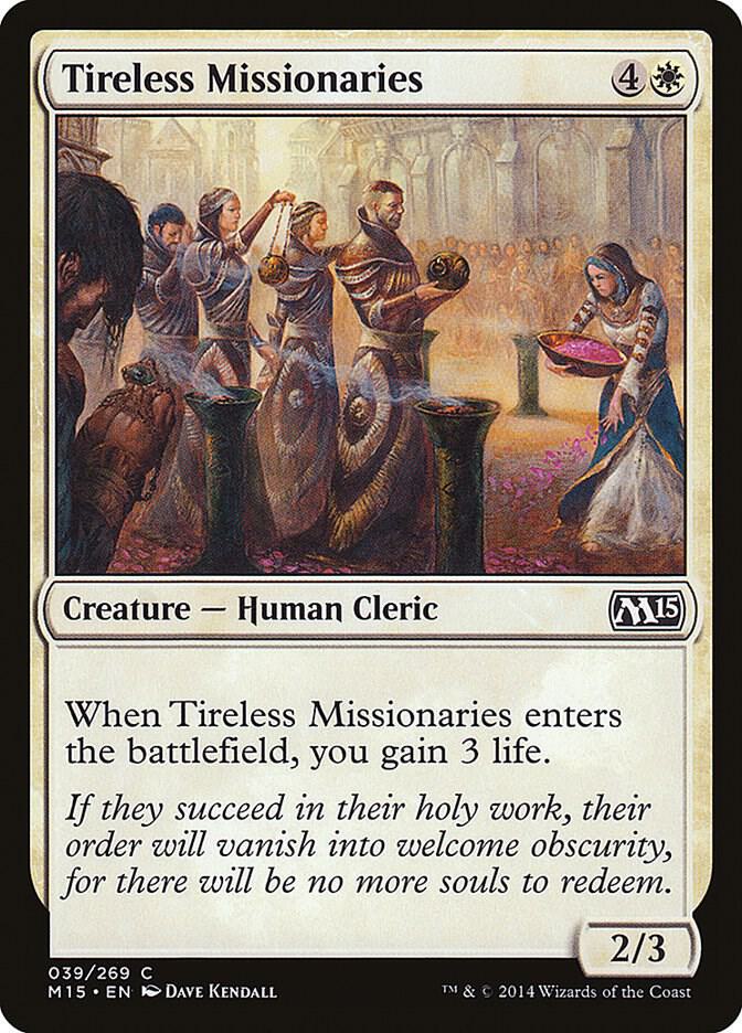Tireless Missionaries 39 card from Magic 2015 (M15)