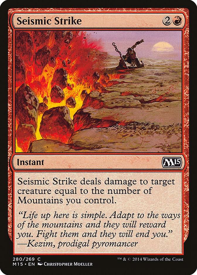 Seismic Strike 280 card from Magic 2015 (M15)