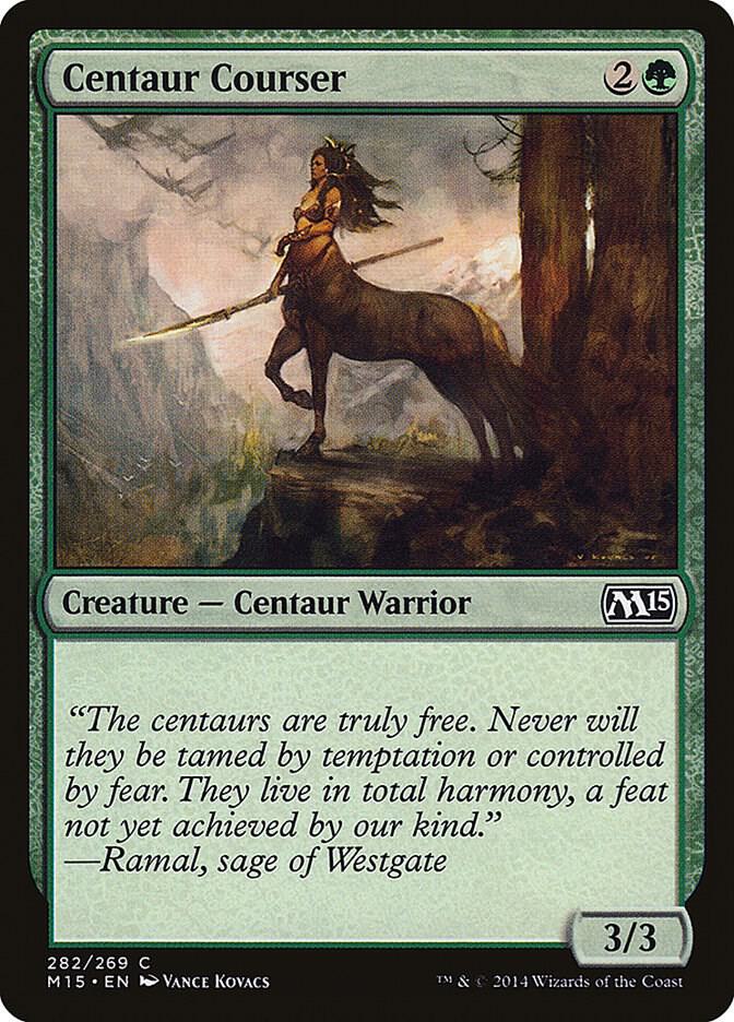 Centaur Courser 282 card from Magic 2015 (M15)