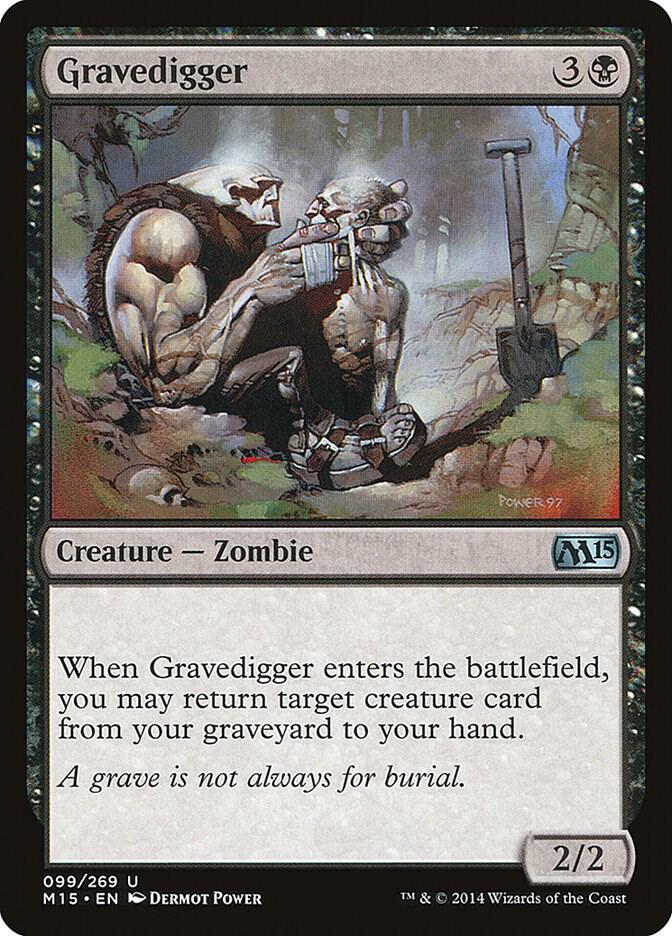 Gravedigger 99 card from Magic 2015 (M15)