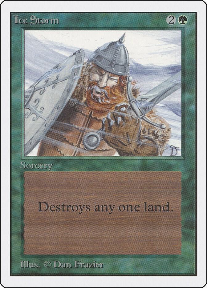 Ice Storm card from Unlimited Edition