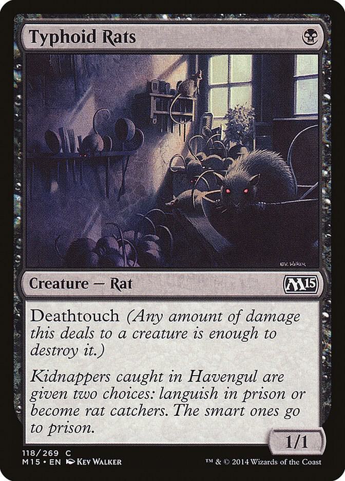 Typhoid Rats 118 card from Magic 2015 (M15)