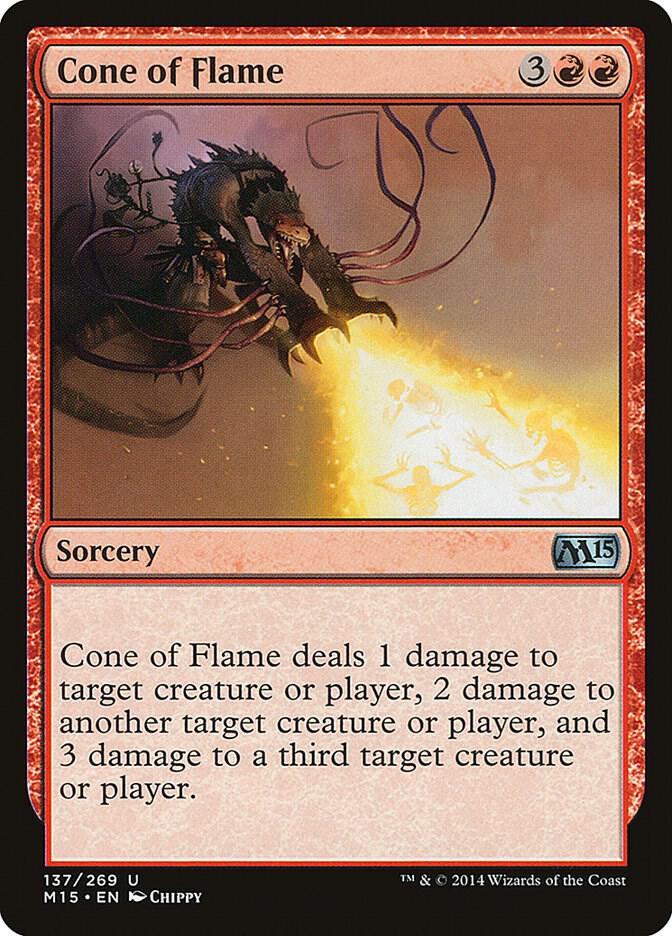 Cone of Flame 137 card from Magic 2015 (M15)