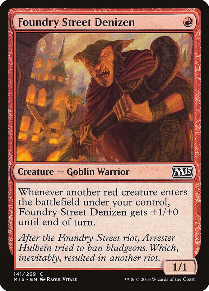 Foundry Street Denizen 141 card from Magic 2015 (M15)