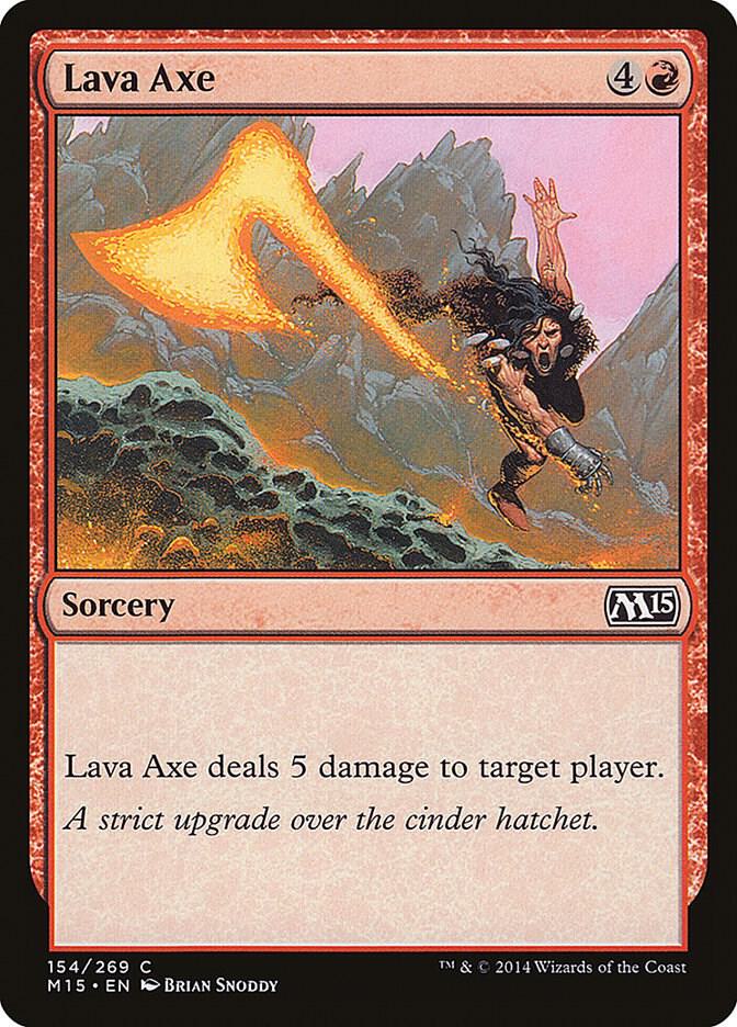 Lava Axe 154 card from Magic 2015 (M15)