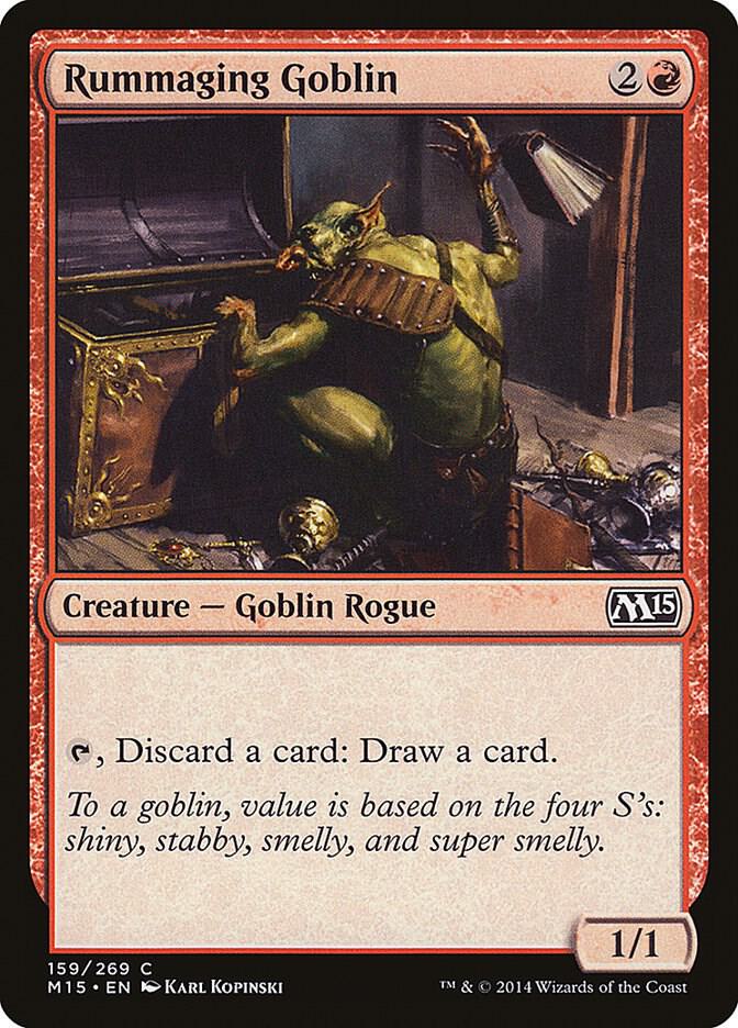 Rummaging Goblin 159 card from Magic 2015 (M15)