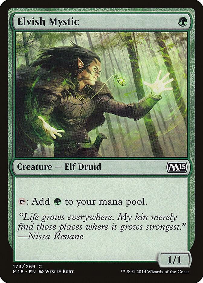 Elvish Mystic 173 card from Magic 2015 (M15)