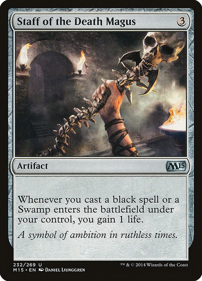 Staff of the Death Magus 232 card from Magic 2015 (M15)