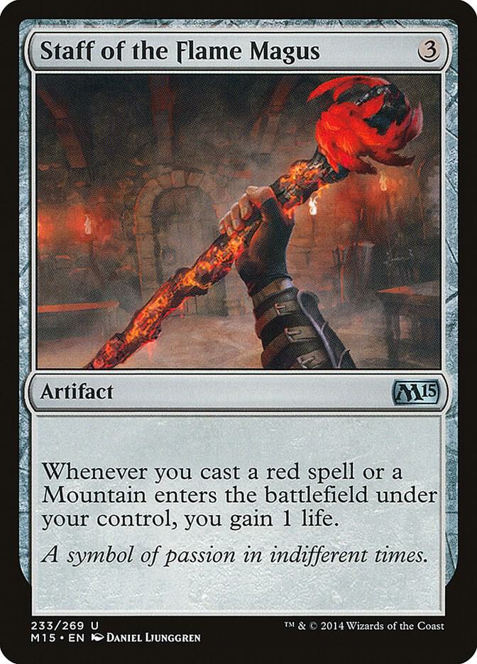 Staff of the Flame Magus 233 card from Magic 2015 (M15)