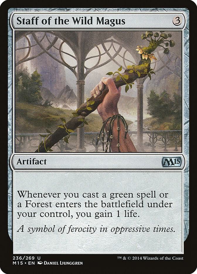 Staff of the Wild Magus 236 card from Magic 2015 (M15)