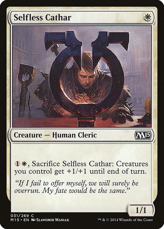 Selfless Cathar 31 card from Magic 2015 (M15)