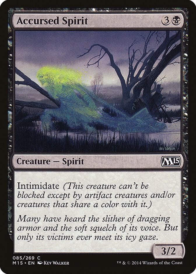Accursed Spirit 85 card from Magic 2015 (M15)