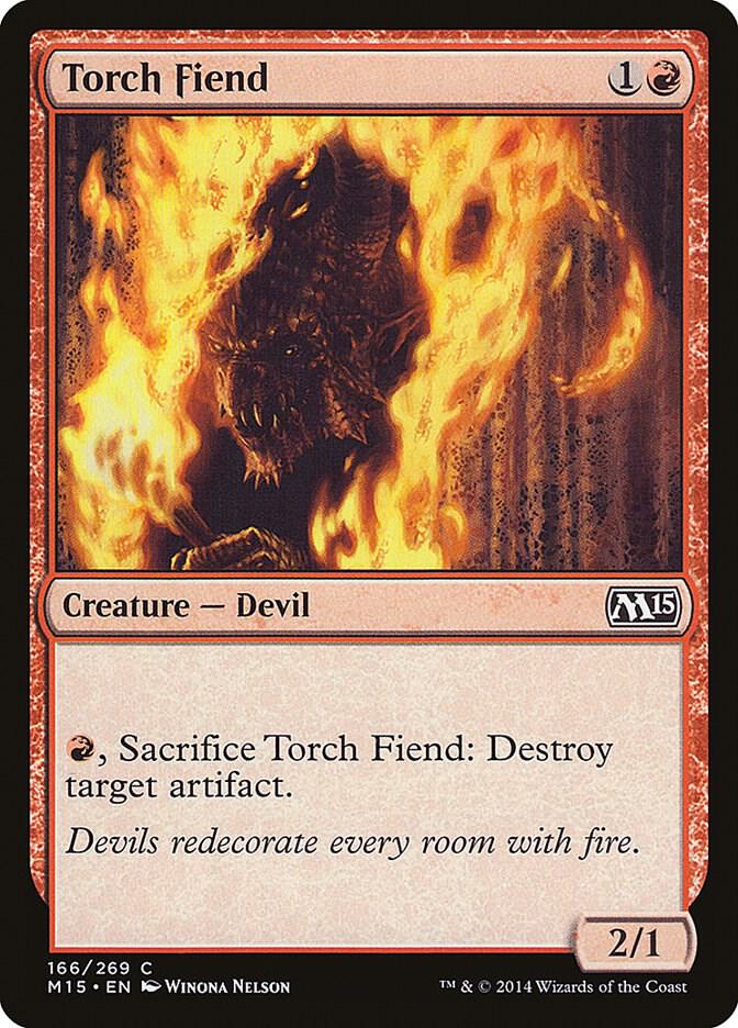 Torch Fiend 166 card from Magic 2015 (M15)