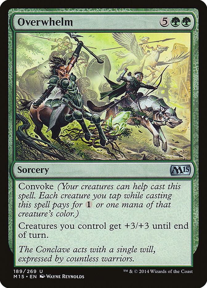 Overwhelm 189 card from Magic 2015 (M15)