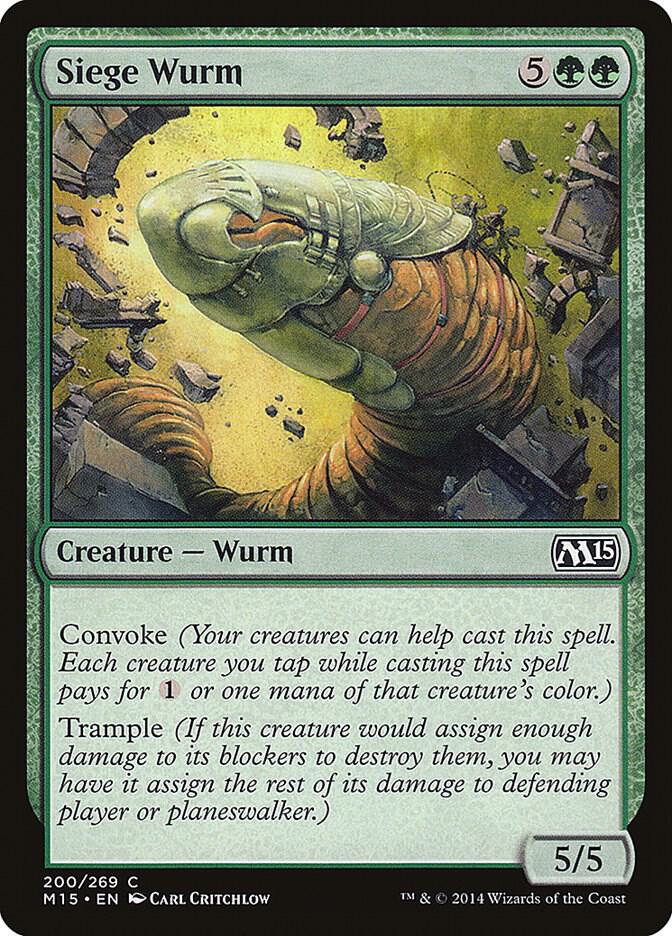 Siege Wurm 200 card from Magic 2015 (M15)