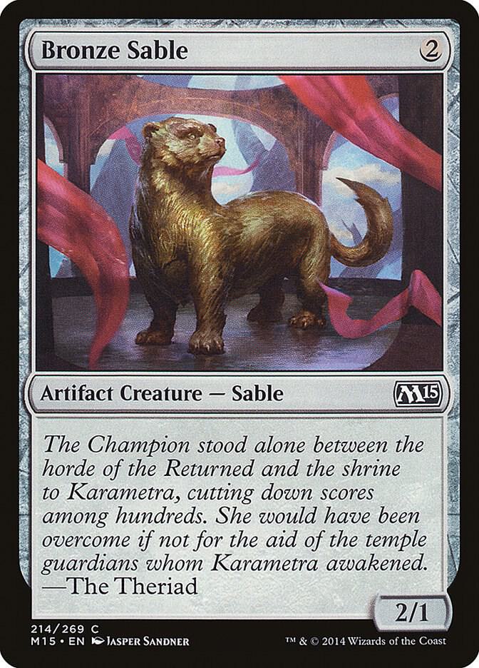 Bronze Sable 214 card from Magic 2015 (M15)