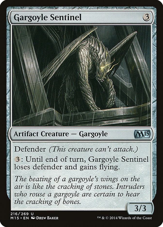 Gargoyle Sentinel 216 card from Magic 2015 (M15)