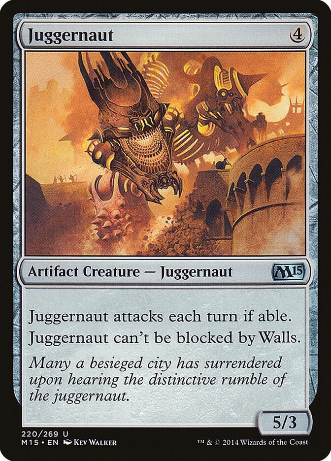 Juggernaut 220 card from Magic 2015 (M15)