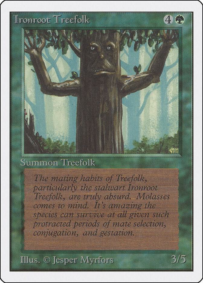 Ironroot Treefolk card from Unlimited Edition