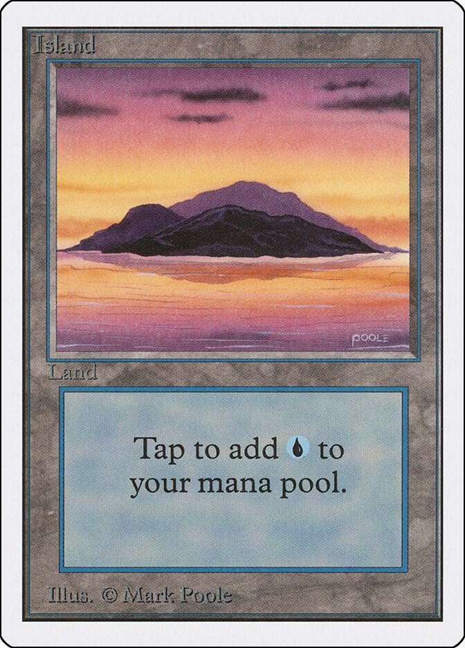 Island (A) card from Unlimited Edition