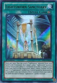 Lightsworn Sanctuary SDLI-EN024 card from Structure Deck: Realm of Light