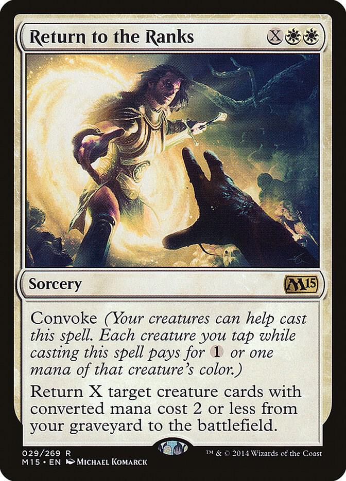 Return to the Ranks 29 card from Magic 2015 (M15)