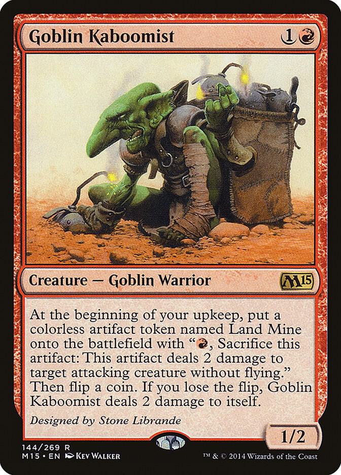 Goblin Kaboomist 144 card from Magic 2015 (M15)