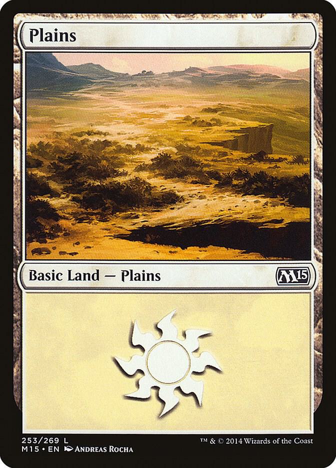 Plains 253 card from Magic 2015 (M15)