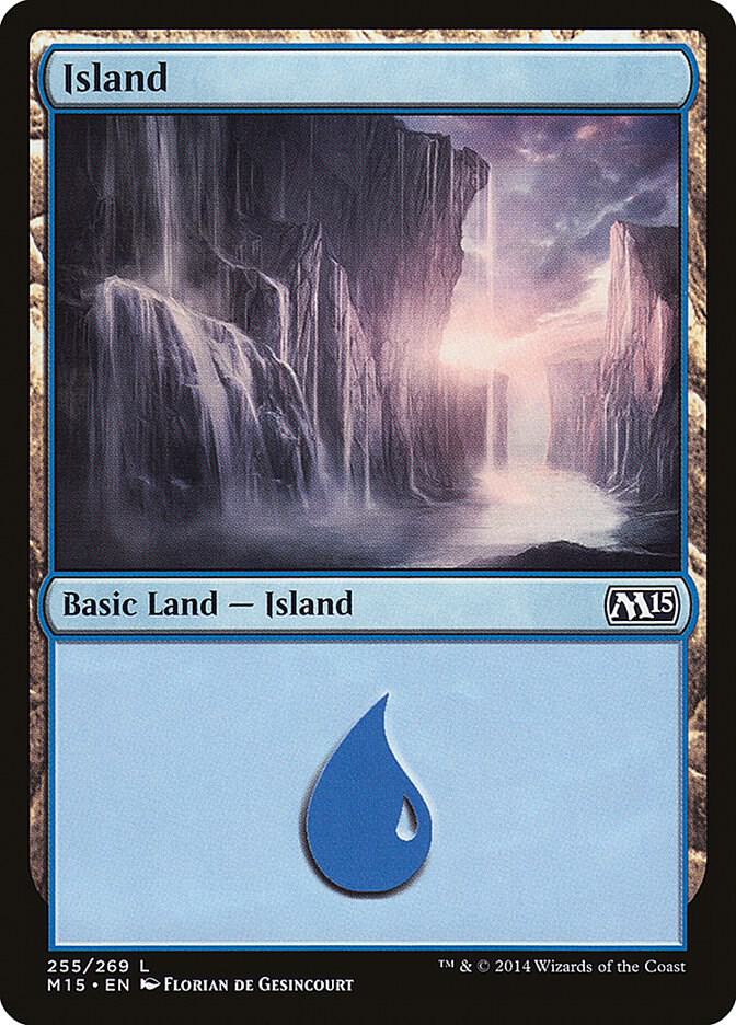 Island 255 card from Magic 2015 (M15)