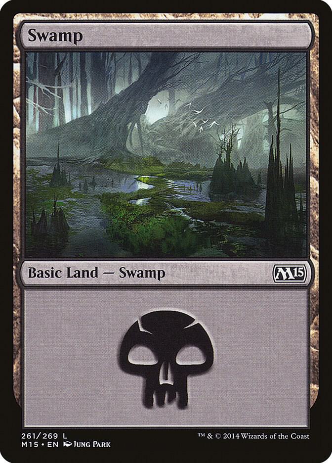 Swamp 261 card from Magic 2015 (M15)