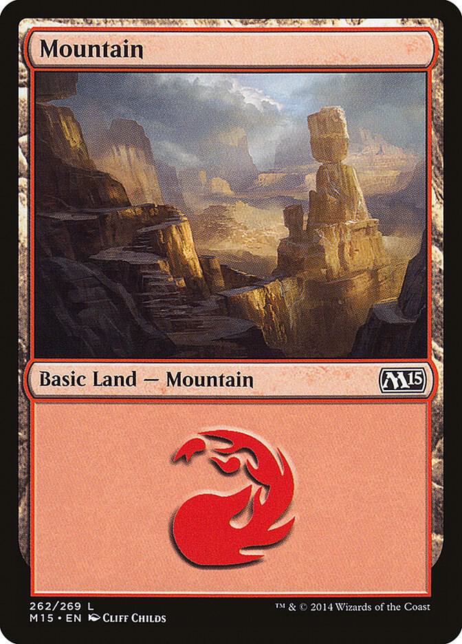Mountain 262 card from Magic 2015 (M15)